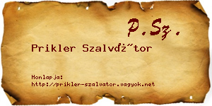 Prikler Szalvátor névjegykártya